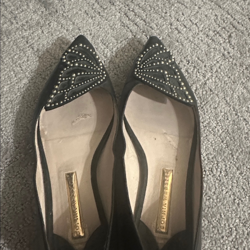 Sophia Webster black butterfly ballet flats